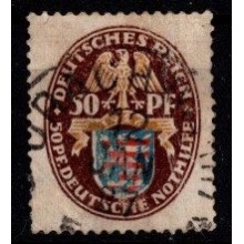 Nødhjælp - Tysk Rige - AFA 400x - 50+50 flerfarvet  - Stående vandmærke.